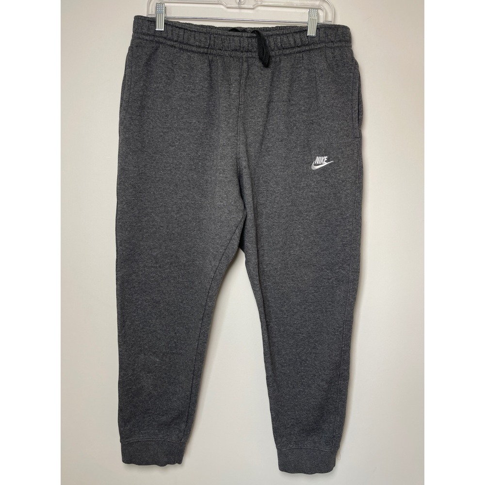Nike Fleece Joggers Mens Large Charcoal Gray Sweatpants